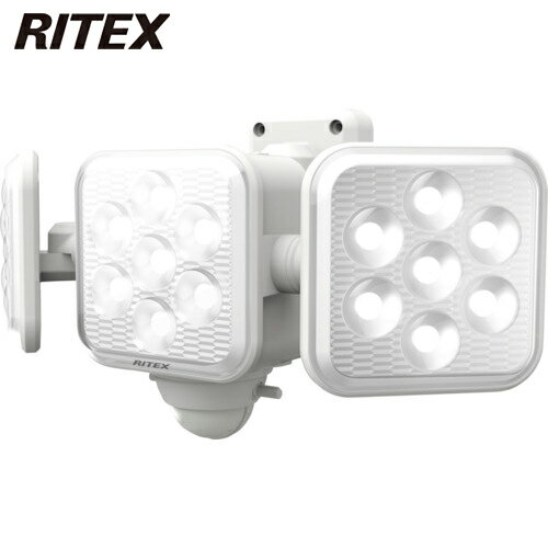 ライテックス RITEX 防犯用センサーライト 5W3灯 フリーアーム式 LED乾電池センサーライト (1台) 品番：LED-320