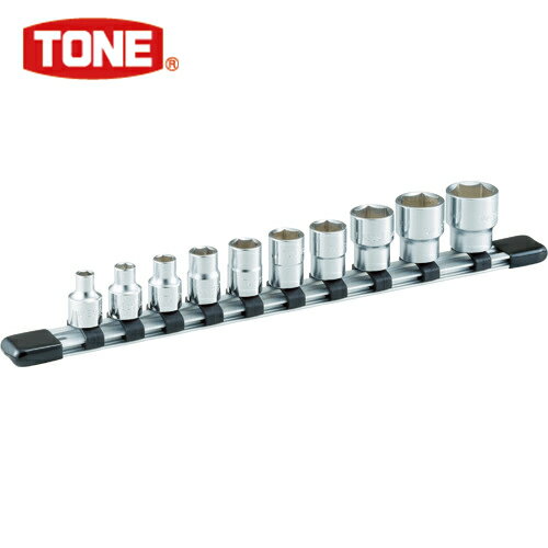 TONE(トネ) ソケットセット(6角 ホルダー付) 10pcs 差込角9.5mm (1S) 品番：HS310