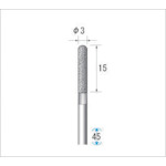 ナカニシ 電着ダイヤモンドバー 刃径3mm (1本) 品番：12334