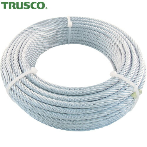 TRUSCO(トラスコ) JIS規格品メッキ付ワイヤロープ (6X24)Φ9mmX30m (1巻) 品番：JWM-9S30