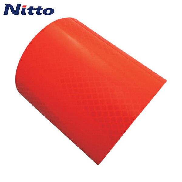 日東エルマテ 高輝度プリズム反射テープ（蛍光色） 90mm×5m オレンジ (1巻) 品番：HTP-90OR