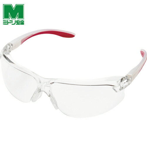 ミドリ安全 二眼型 保護メガネ MP-822 レッド (1個) 品番：MP-822-RD