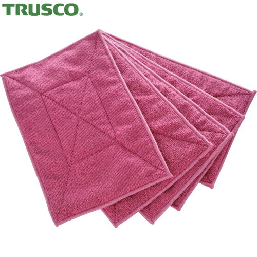 トラスコ TRUSCO マイクロファイバーカラー雑巾（5枚入） 赤 (1袋) 品番：MFCT5P-R