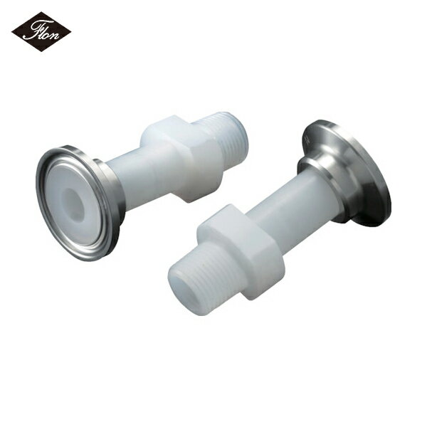 フロンケミカル フッ素樹脂（PFA）ヘルール×おねじジョイントR3/8 (1個) 品番：NR2118-002