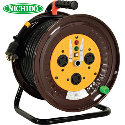 日動工業 NICHIDO 三相200Vドラム ロック（引掛）式コンセントドラム（屋内型） 30m (1台) 品番：ND-E3..