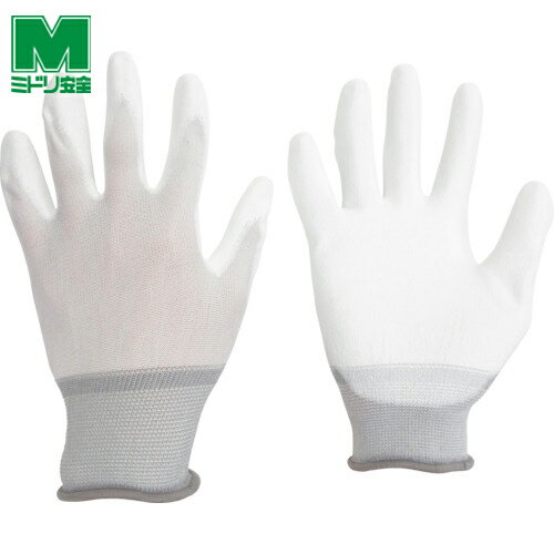 ミドリ安全 作業手袋 品質管理用手袋 手のひらコート 10双入 Lサイズ (1袋) 品番:MCG500N-L ウレタン背抜き手袋