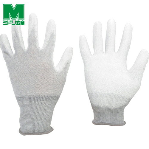 ミドリ安全 作業手袋 静電気防止手袋 静電気拡散性手袋(手のひらコート)L 10双入 (1袋) 品番:MCG600N-L