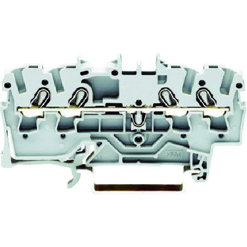 ワゴ WAGO スプリング式中継端子台 2002シリーズ4線式用 グレー色 (1個) 品番：2002-1401-PK