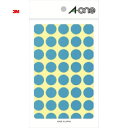 3M スリーエム エーワン カラーラベル 丸型 15mmΦ 空 (14枚入) (1Pk) 品番:07026