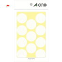 3M スリーエム エーワン カラーラベル 丸型 30mmΦ 白 (14枚入) (1Pk) 品番:07240