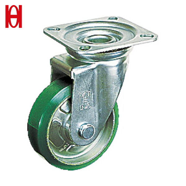 オーエッチ工業 OH プレスキャスターJタイプ中荷重用 自在（ベアリング入り）ウレタン車 車輪径130mm (..