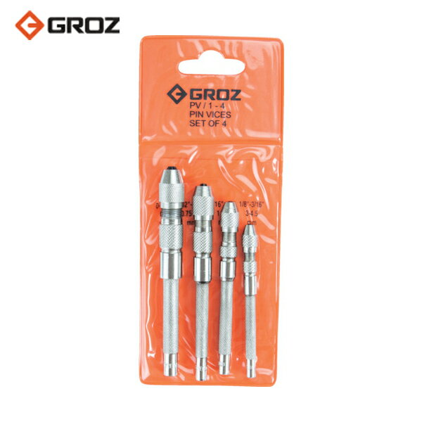 GROZ ピンバイス4点セット (1S) 品番：PV/1-4A/ST