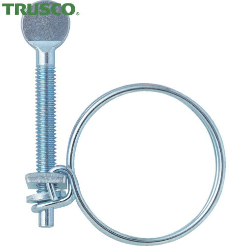 トラスコ TRUSCO ホースバンド 指ネジ式ワイヤバンド 締付径43〜48mm (1個) 品番：P-TWBN-48