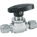 フジキン Fujikin SUS製4.90MPaパネルマウント式ボール弁PUBV956.35V (1個) 品番:PUBV-95-6.35-V