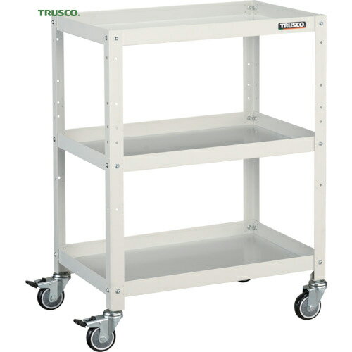 トラスコ TRUSCO ツールワゴン ラビットワゴン 600X400 ウレタン車輪 ホワイト (1台) 品番：RBW-863U W