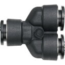 潤工社 ワンタッチ継手Mシリーズ ユニオンY 8mm (1個) 品番:PYAM-8-PM
