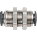 潤工社 ワンタッチ継手Mシリーズ 隔壁ユニオン 6mm (1個) 品番:PUPM-6-BSM