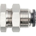 潤工社 ワンタッチ継手Mシリーズ 隔壁メスユニオン 6mm M5 (1個) 品番:PNFM-6-M5-BSM