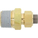 潤工社 黄銅製継手(ミリ系列) ニップル 10×7.5mm PT1/2 (1個) 品番:PN-10X7.5-PT1/2-BS