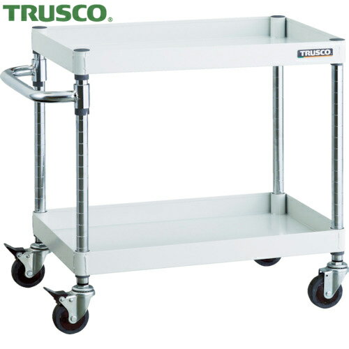 トラスコ フェニックスワゴン 省音 600X400XH600 2段 W色 (1台) PEW-662C-W