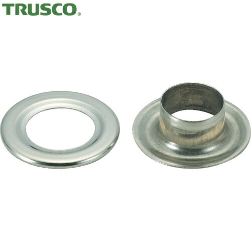 トラスコ TRUSCO 両面ハトメ 真鍮ニッケルメッキ 4mm 100組入 （ブリスターパック入） (1Pk) 品番：P-THP-BN4