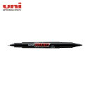 三菱鉛筆 uni 工業用マーカー プロッキー 極細+細字丸芯 水性顔料マーカー PM-120T 黒 24 (1本) 品番:PM120T.24