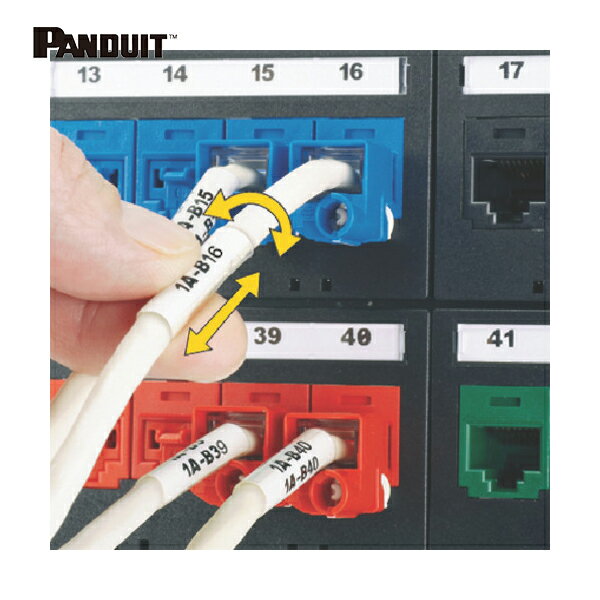 パンドウイット PANDUIT 熱転写ハンディプリンタ用回転ラベル 白 印字部25.4mmx19.1mm ラベル数75枚 R1..
