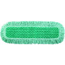【6/4 20:00〜6/11 01:59迄 ポイント2倍! 楽天スーパーSALE】ラバーメイド 清掃用品 モップ モッピングシステム マイクロファイバーフリンジ付き 乾拭き用 グリーン 縦228×横711mm (1個) 品番:Q426(3)