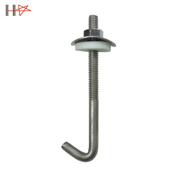 【6/22 20:00〜6/27 01:59迄 ポイント2倍 お買い物マラソン】 ダイドーハント 波板用ボルト ステンレス フックボルトセット 6×75 （10個入） (1袋) 品番：10102272