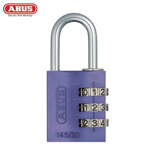 ABUS アバス ナンバー可変式南京錠 145-30 パープル (1個) 品番:145-30-PU ABUS アバス ナンバー可変式南京錠 145-30 パープル (1個) 品番:145-30-PU