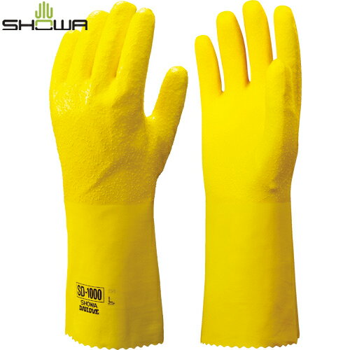 ショーワグローブ 作業手袋 ポリウレタン製オールコート裏布付き手袋 SD-1000 イエロー LLサイズ (1双) 品番:SD-1000-LL