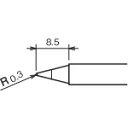 仕様 ●品名：替えこて先 ●コテ先名称：R0.3mm ●適合機種：RX-80GAS 仕様2 ●ヒーター一体式 原産国（名称） ●日本 質量 ●7g