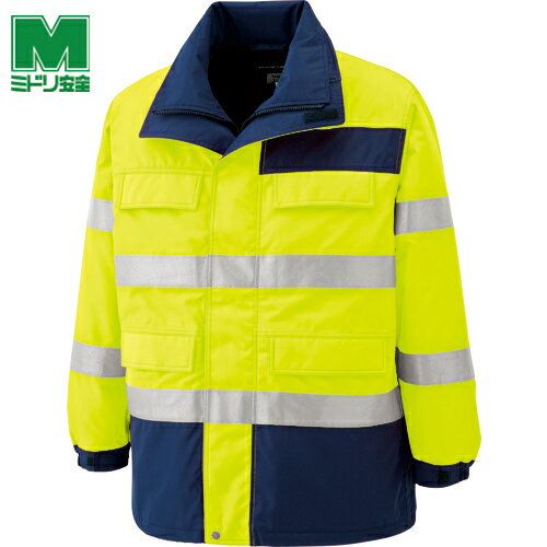 ミドリ安全 高視認性 防水帯電防止防寒コート イエロー 4L (1着) 品番:SE1124-UE-4L