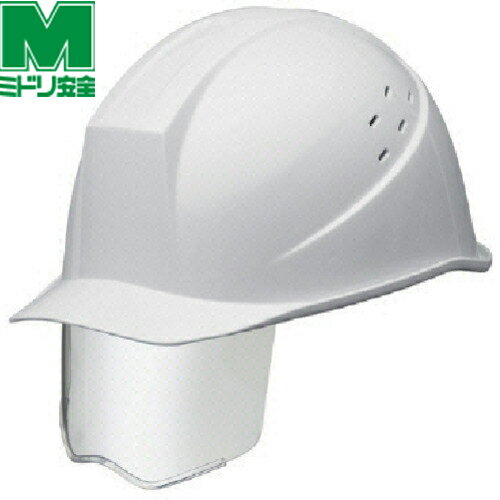 ミドリ安全 スライダー面付ヘルメット通気孔型 ホワイト (1個) 品番:SC-11BVSRA-KP-W