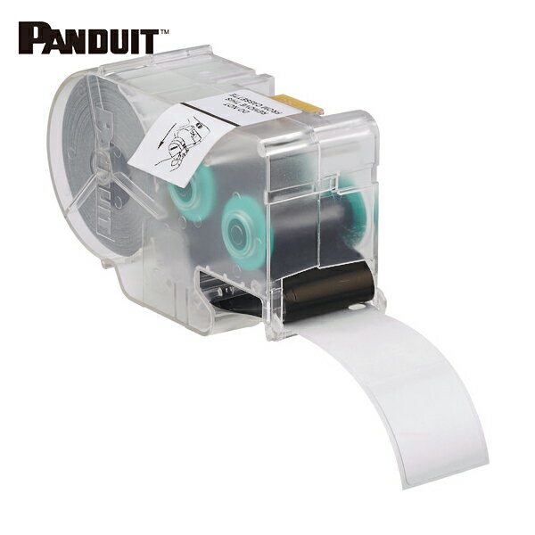 パンドウイット PANDUIT 熱転写ハンディプリンタ用セルフラミネートラベル ビニル 白 印字部縦12.7mmx..