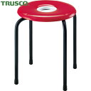 トラスコ TRUSCO 作業用チェア 作業椅子 作業用腰掛け ドーナツイス φ320×H420mm レッド (1脚) 品番:TDNT-R