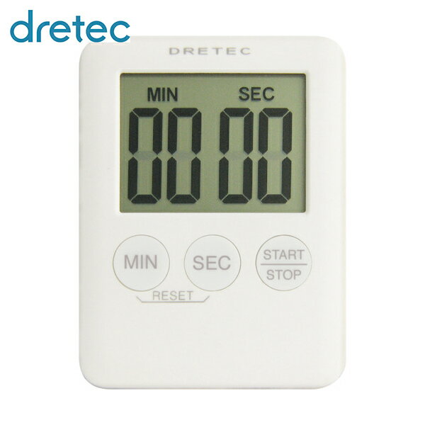 ドリテック dretec デジタルタイマー「ポケッティ」 ホワイト (1台) 品番：T-307WT