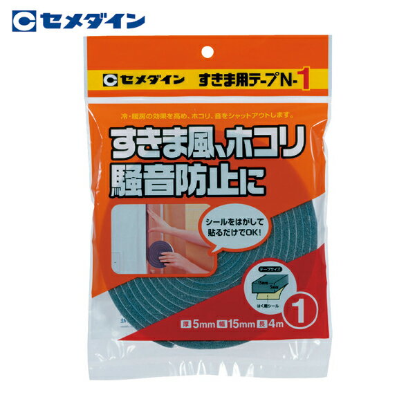 セメダイン すきま用テープ N-1 グレー 5mm×15mm×4m TP-162 (1巻) 品番：TP-162