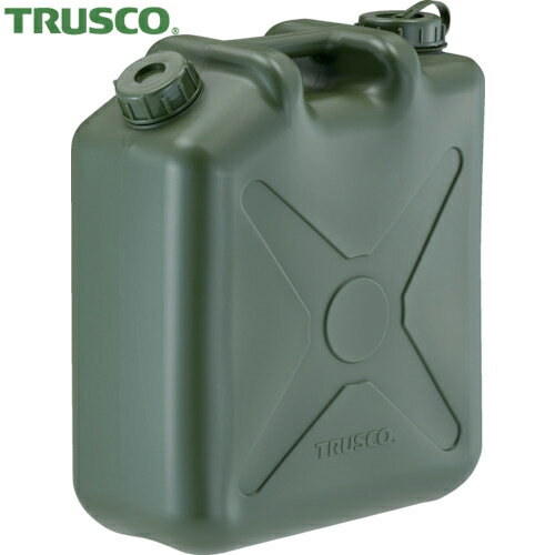 TRUSCO(トラスコ) 両口ポリタンク(扁平缶)ノズル無し 20L OD色 (1個) 品番：T0207-OD 1