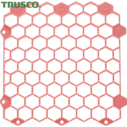 TRUSCO(トラスコ) 抗菌・防炎ジョイントスノコ 土足用 ピンク (1枚) 品番：TJDDS15-P