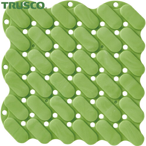 TRUSCO(トラスコ) 抗菌・防炎ジョイントスノコ 素足用 グリーン (1枚) 品番：TJSS15-GN