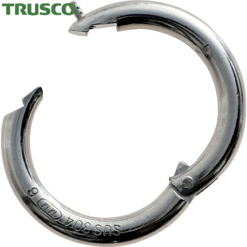 トラスコ TRUSCO リング ステンレス ピン止めチェーンキャッチ 線径6mm 内径30mm (1個) 品番：TCC-6