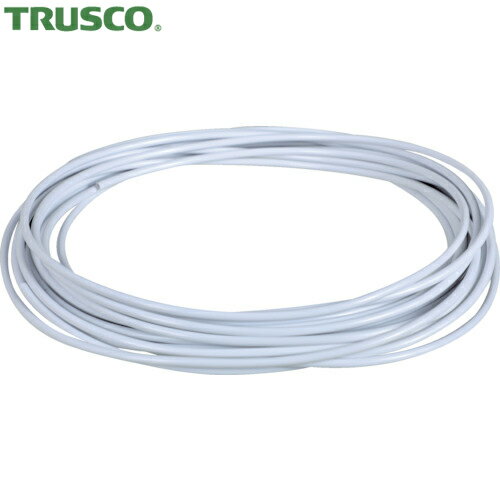トラスコ TRUSCO 電線保護チューブ 汎用ビニールチューブ 内径4.5φ 白 長さ10m (1巻) 品番：TB4.5W-10