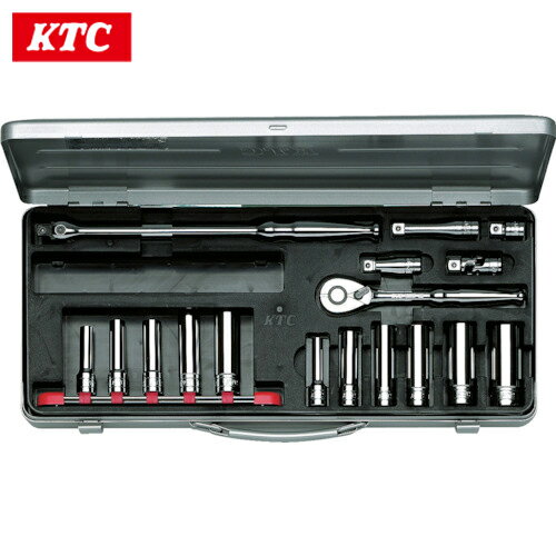 KTC(京都機械工具) 9.5sq.ディープソケットレンチセット[17点] (1S) 品番：TB3L11X