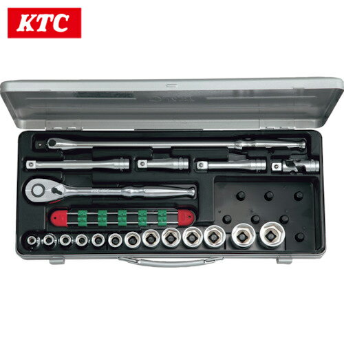 KTC(京都機械工具) 12.7sq.ソケットレンチセット(19点) 差込角12.7mm 19点セット 6角 (1S) 品番：TB413