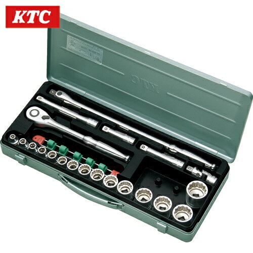 KTC(京都機械工具) 12.7sq.ソケットレンチセット(21点) 差込角12.7mm 21点セット 6角 12角 (1S) 品番：TB415X