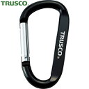 トラスコ TRUSCO カラビナ 線径8mmX80mm D型 ブラック (1個) 品番:TKN880BK