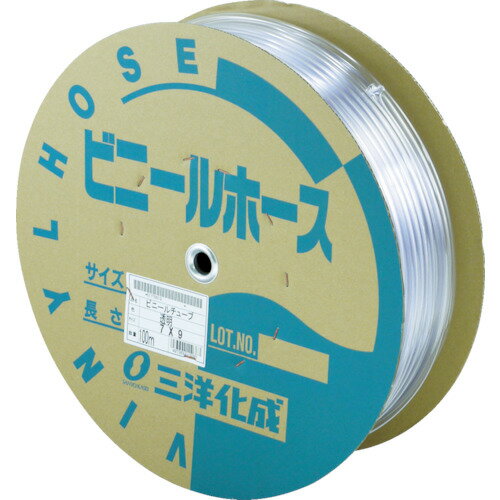 三洋化成 サンヨー 食品用ホース 透明ホース7×9 100mドラム巻 (1巻) 品番：TM-79D100T