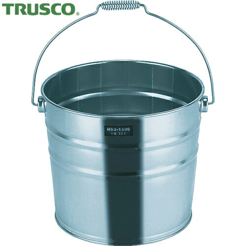 TRUSCO(トラスコ) ステンレスバケツ 18L 300ΦXH345 取手付 (1個) 品番：T-MNM-18A