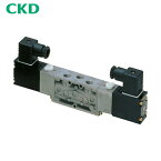 CKD 4Fシリーズパイロット式5ポート弁セレックスバルブ 3.0C[dm[[の3乗]]/(S・bar)]/音速コンダクタンス (1台) 品番：4F220-08-AC100V